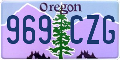 OR license plate 969CZG