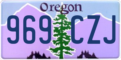 OR license plate 969CZJ