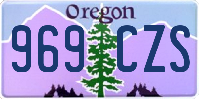 OR license plate 969CZS