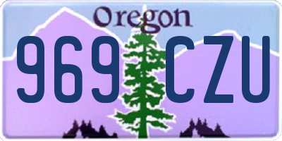 OR license plate 969CZU