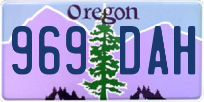 OR license plate 969DAH