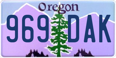 OR license plate 969DAK