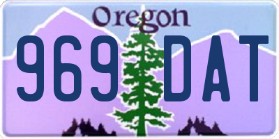 OR license plate 969DAT