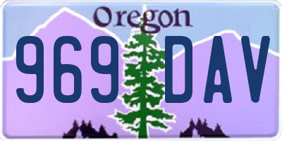 OR license plate 969DAV