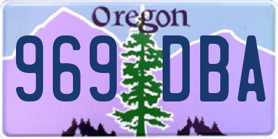 OR license plate 969DBA