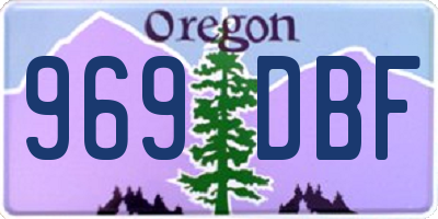 OR license plate 969DBF