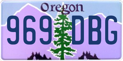 OR license plate 969DBG