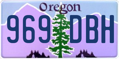 OR license plate 969DBH