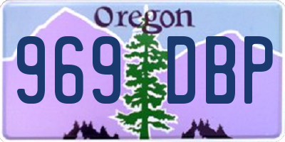 OR license plate 969DBP
