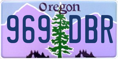 OR license plate 969DBR
