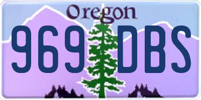 OR license plate 969DBS