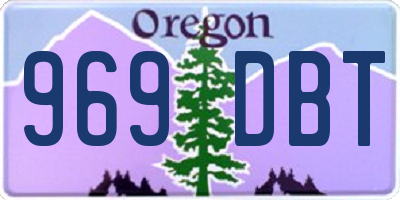 OR license plate 969DBT