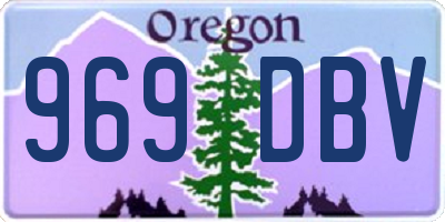 OR license plate 969DBV