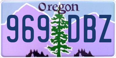 OR license plate 969DBZ