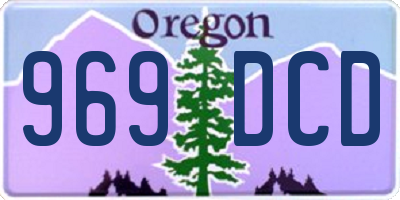 OR license plate 969DCD