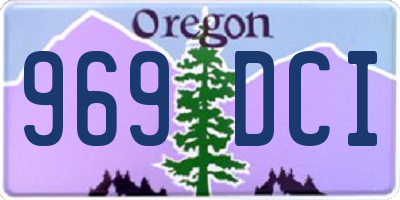 OR license plate 969DCI