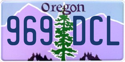 OR license plate 969DCL