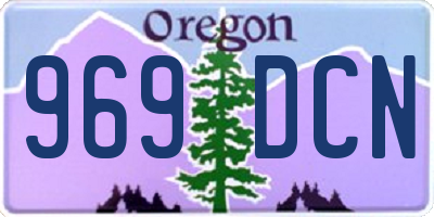 OR license plate 969DCN