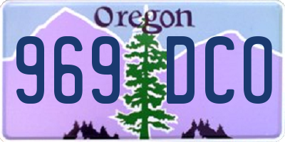 OR license plate 969DCO