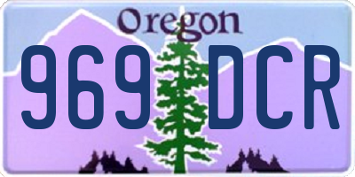 OR license plate 969DCR