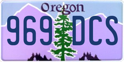 OR license plate 969DCS