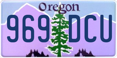 OR license plate 969DCU