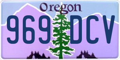 OR license plate 969DCV