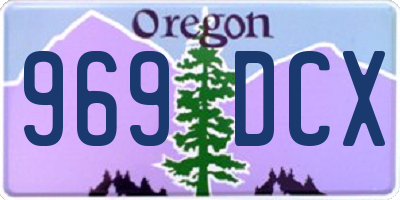 OR license plate 969DCX