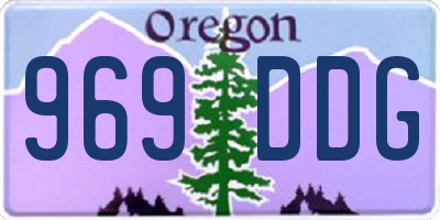 OR license plate 969DDG