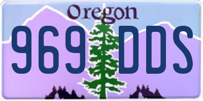 OR license plate 969DDS