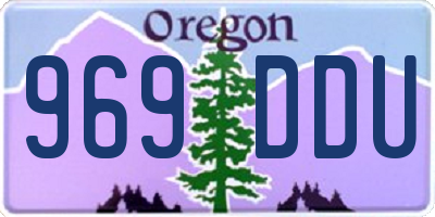 OR license plate 969DDU
