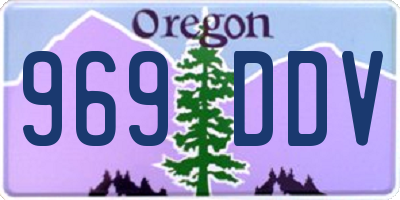 OR license plate 969DDV