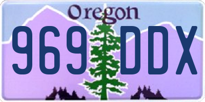 OR license plate 969DDX