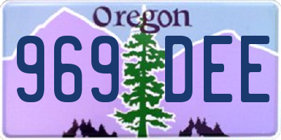 OR license plate 969DEE