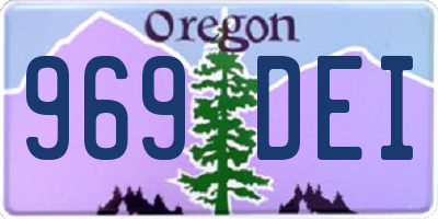OR license plate 969DEI