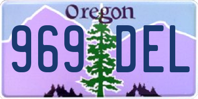 OR license plate 969DEL