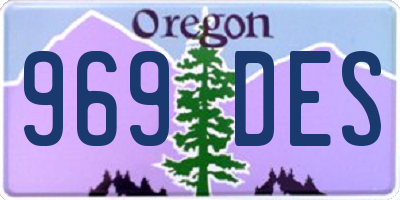 OR license plate 969DES