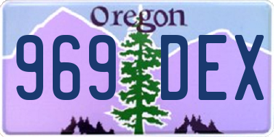 OR license plate 969DEX