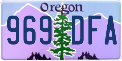 OR license plate 969DFA