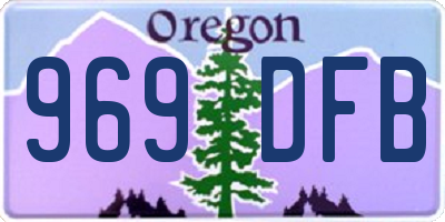OR license plate 969DFB