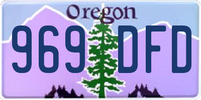 OR license plate 969DFD
