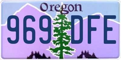 OR license plate 969DFE