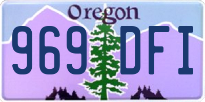 OR license plate 969DFI
