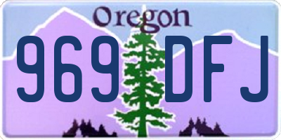 OR license plate 969DFJ