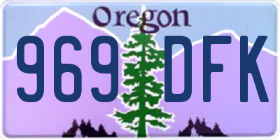 OR license plate 969DFK