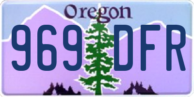 OR license plate 969DFR