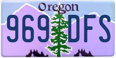OR license plate 969DFS