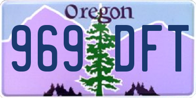 OR license plate 969DFT