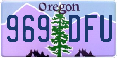 OR license plate 969DFU