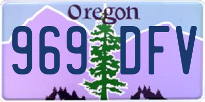 OR license plate 969DFV